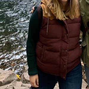 Patagonia Red and Tan Vest